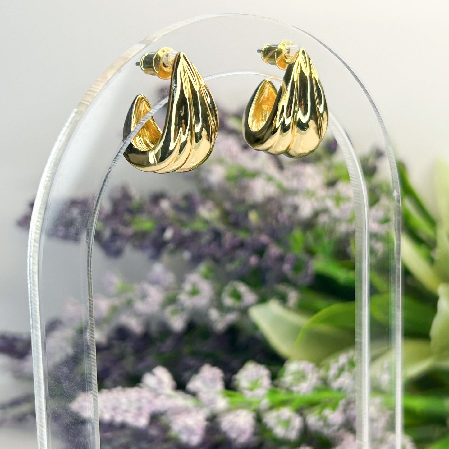 Clover Gold Stud Earrings