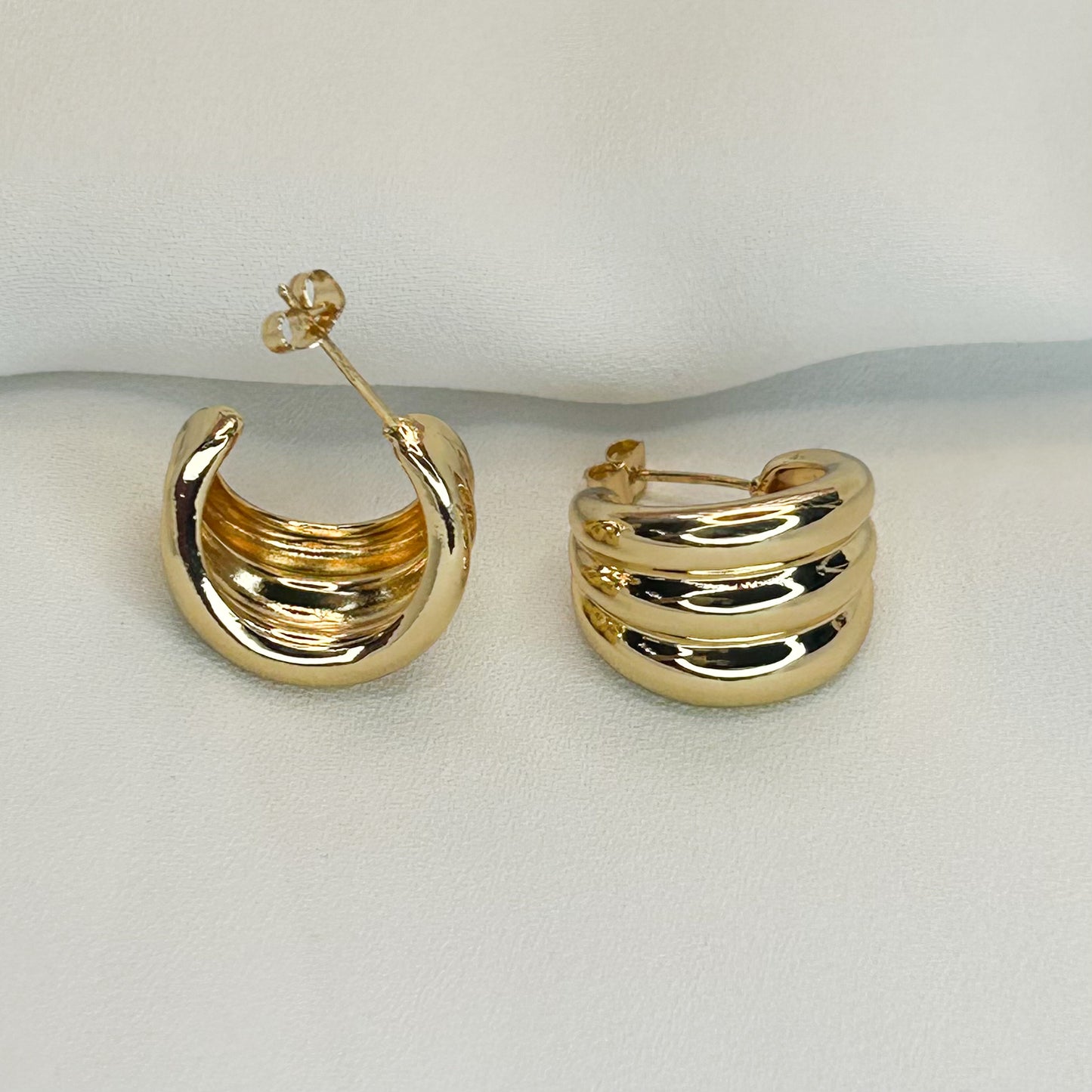 Sakura Gold Stud Earrings