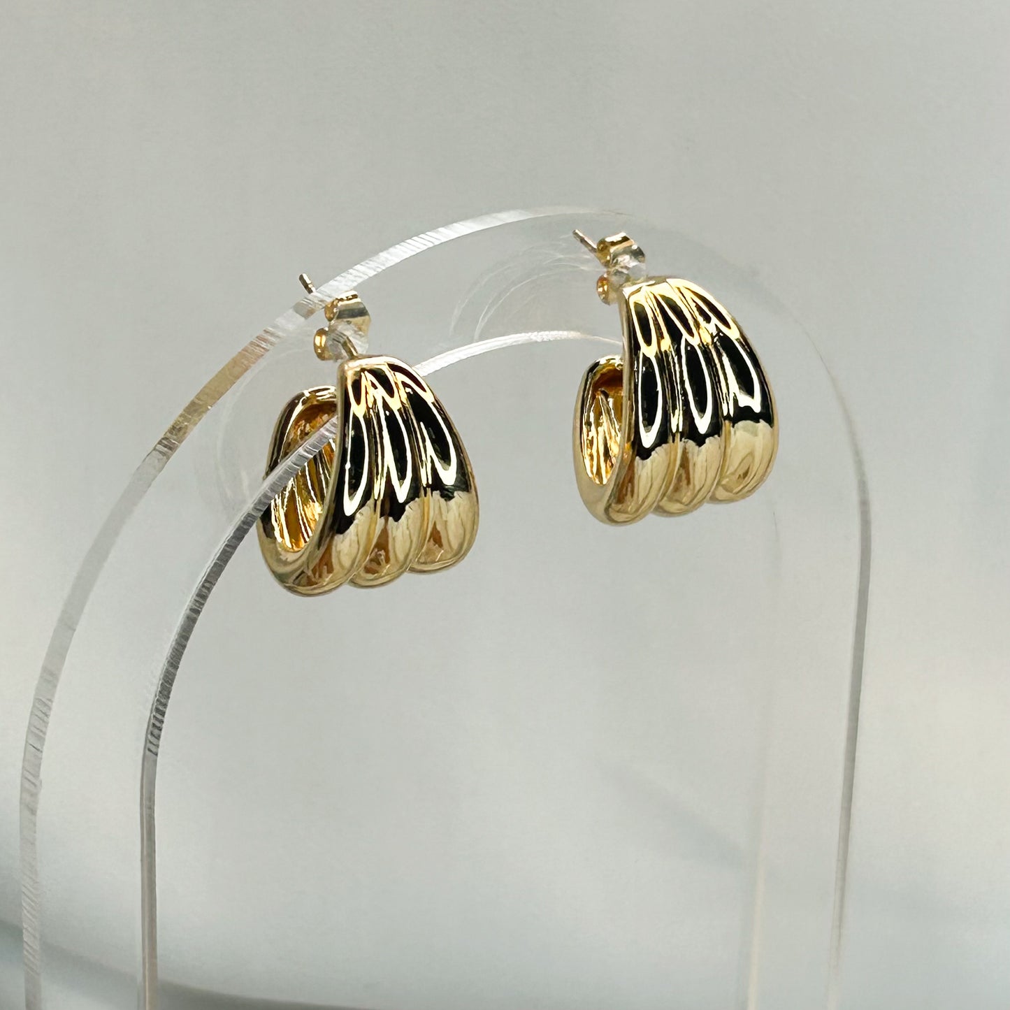 Sakura Gold Stud Earrings