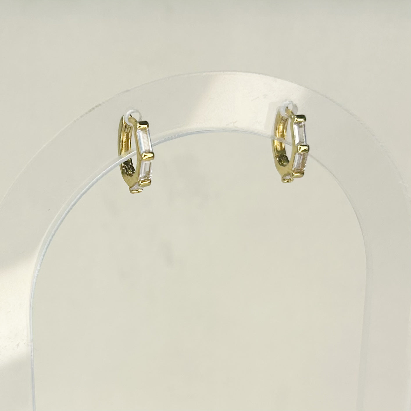 Andy Shiny Huggie Earrings