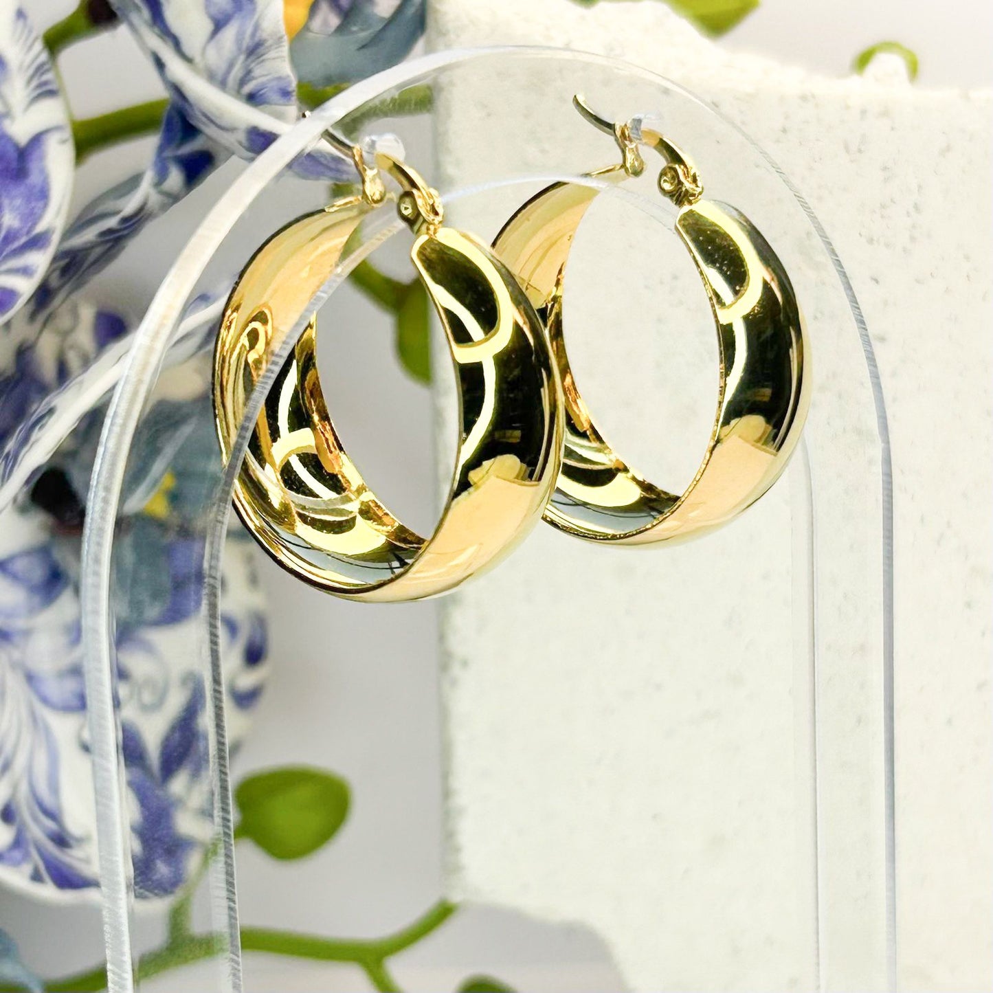 Maggie Gold Hoop Earrings