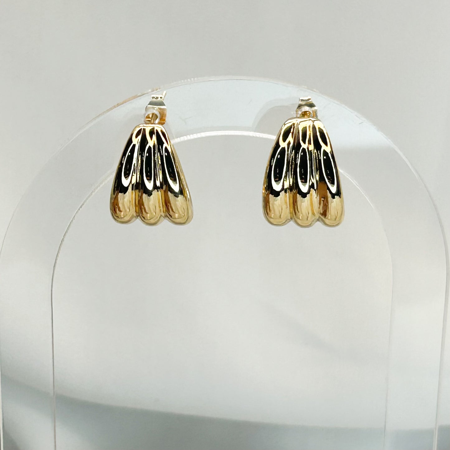 Sakura Gold Stud Earrings