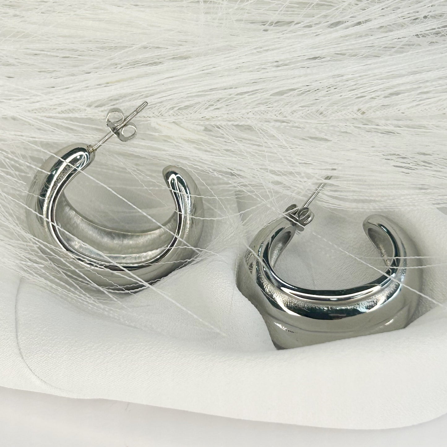 Maria Silver Stud Earrings