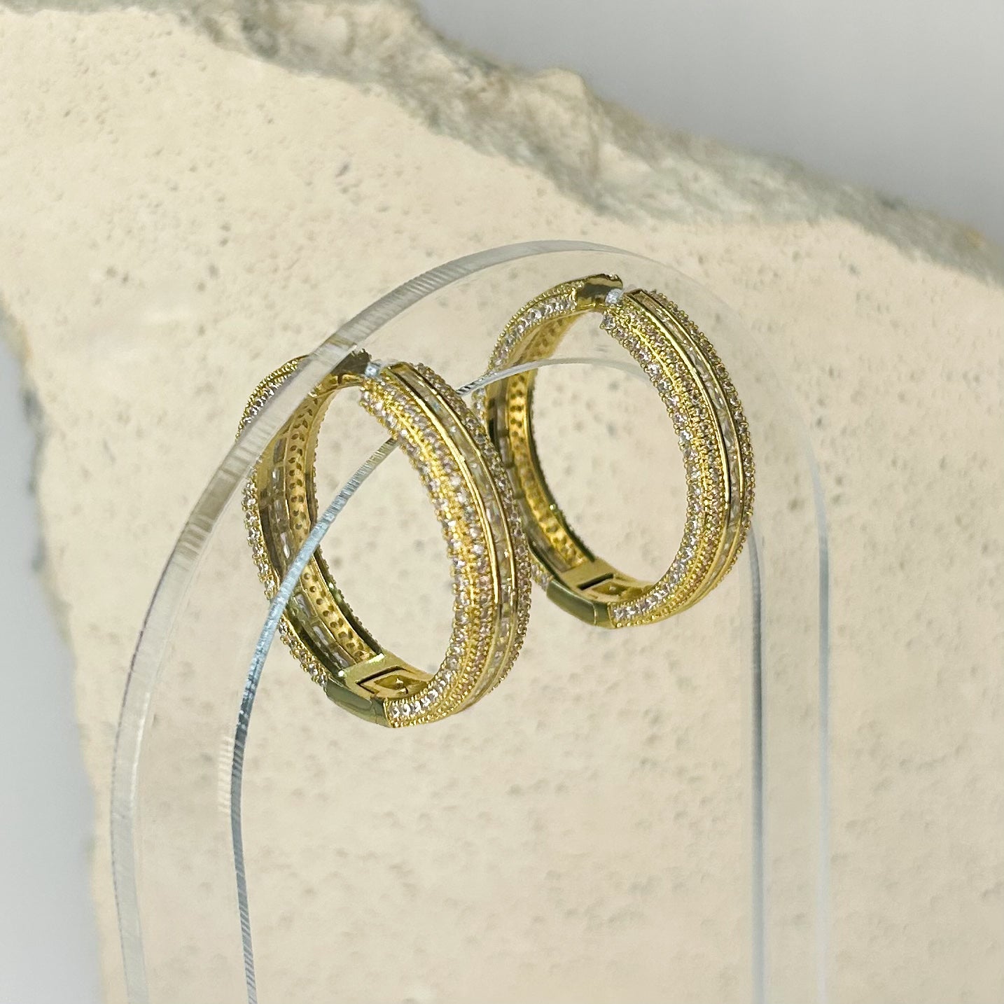 Tyla Shiny Hoop Earrings