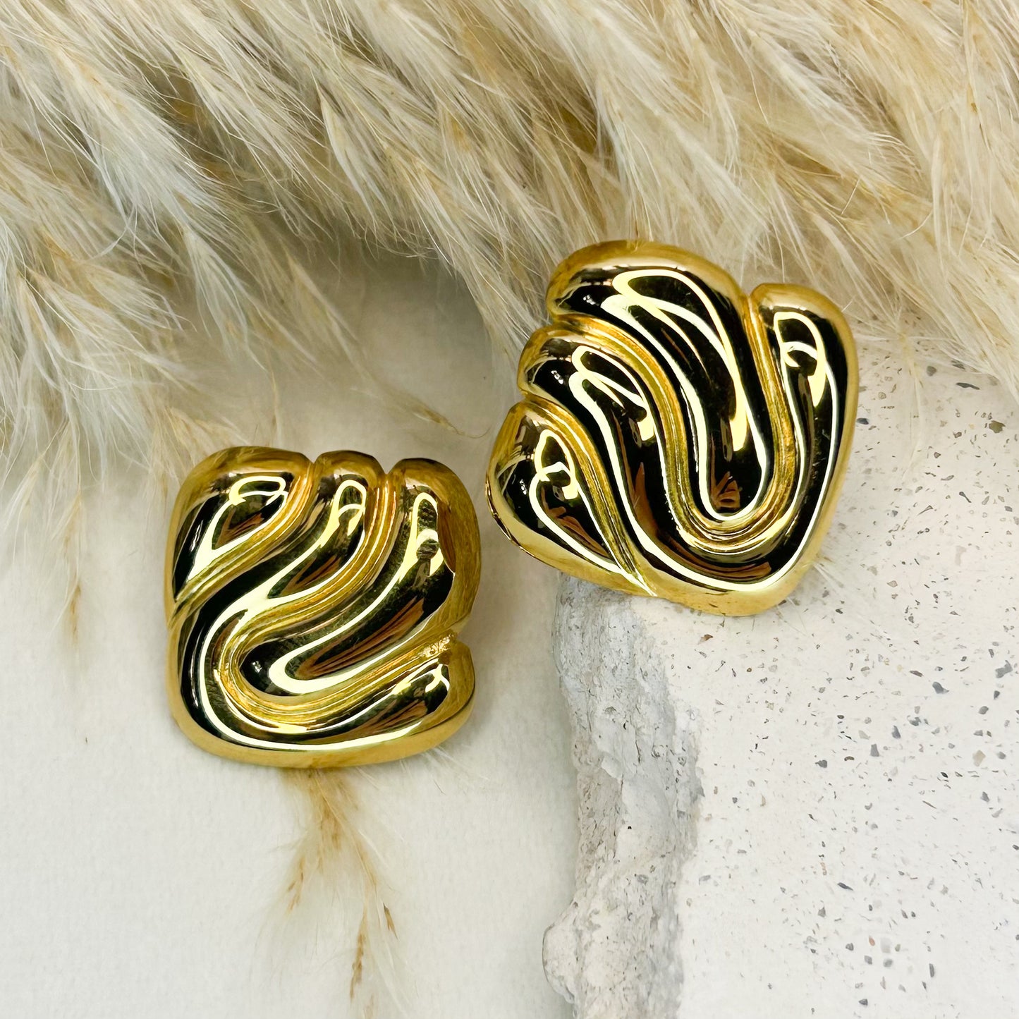 Citra Gold Stud Earrings