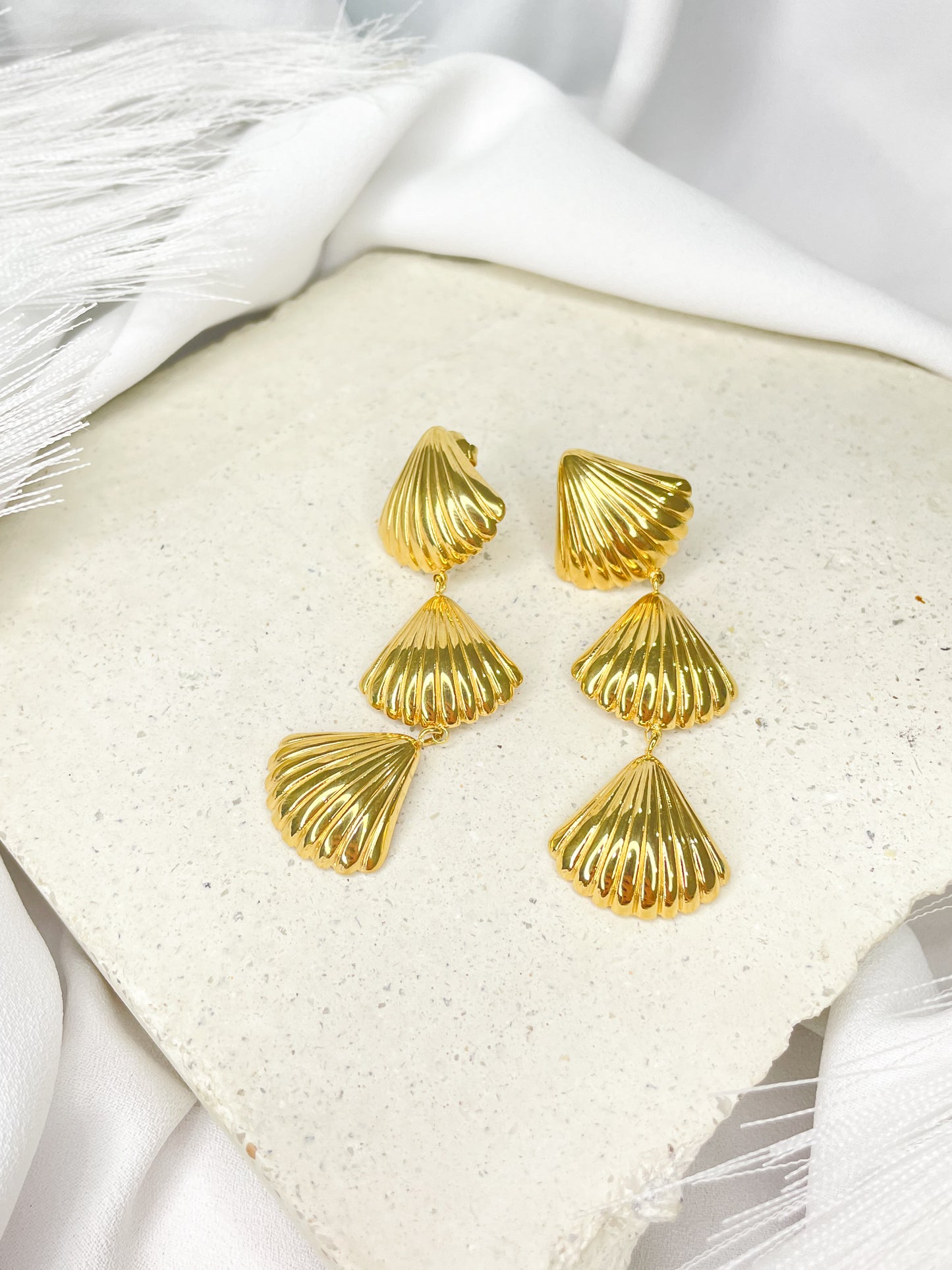 Mar Gold Stud Earrings