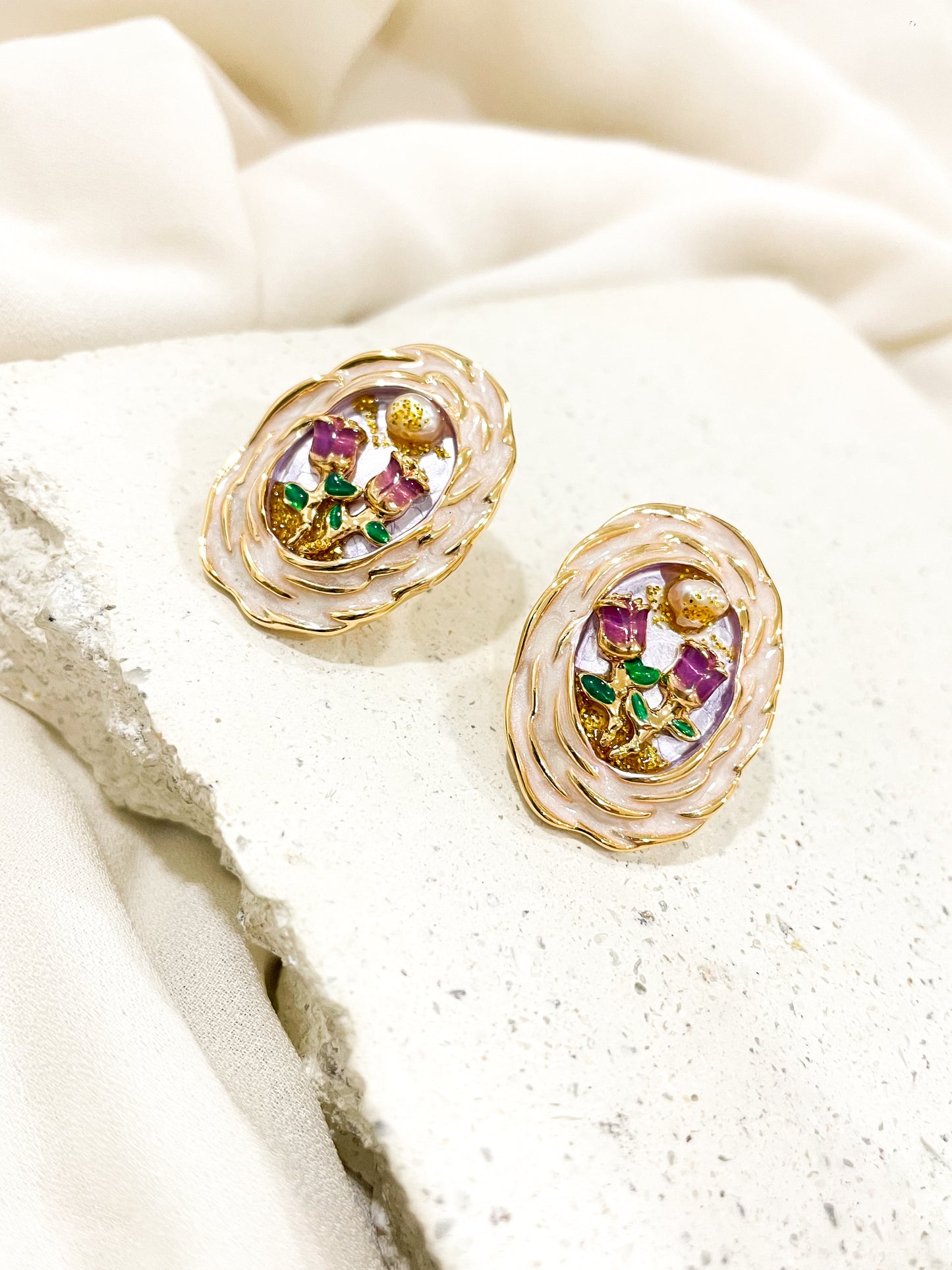 Vivienne Gold Stud Earrings