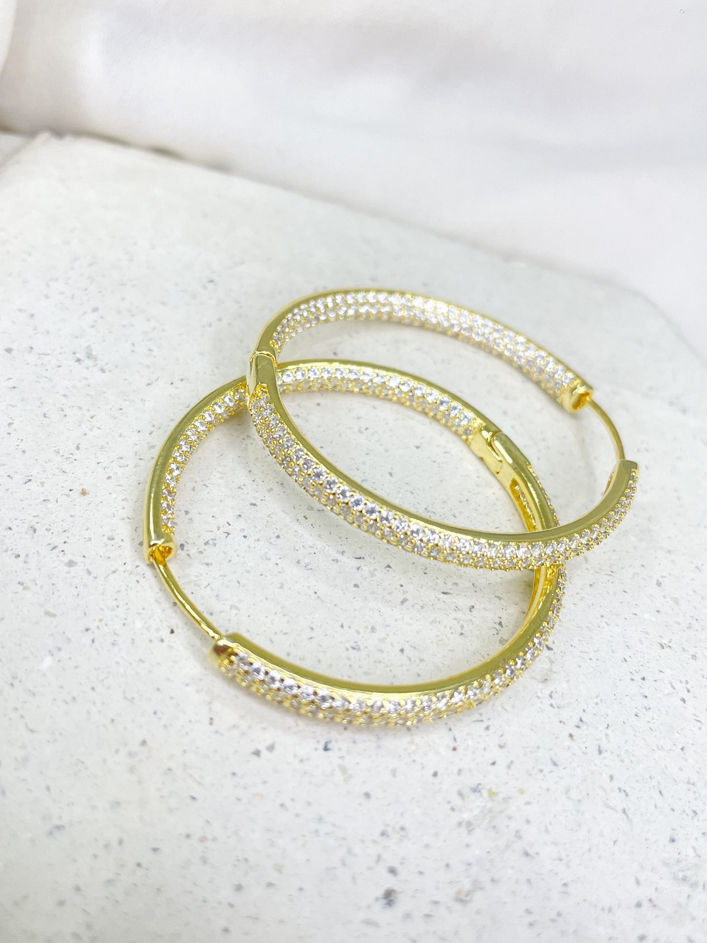 Rage Gold shiny Hoop Earrings