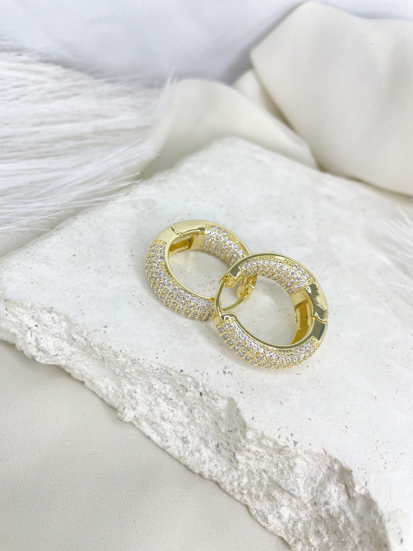 Corey Shiny Gold Hoop Earrings