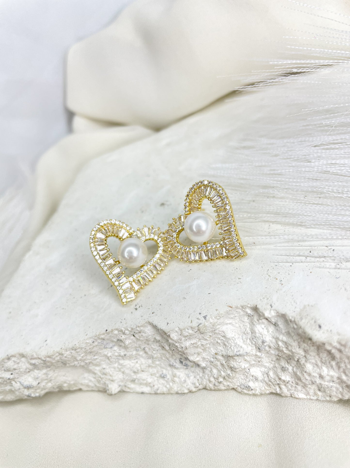 Athena Shiny Gold Stud Earrings