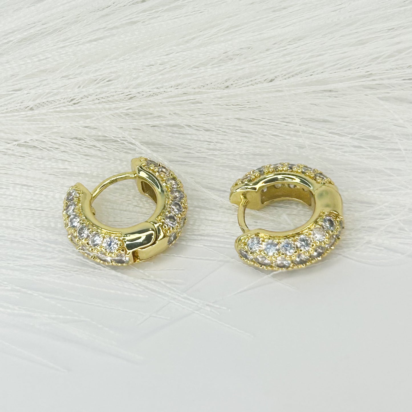 Avala Shiny Hoop Earrings