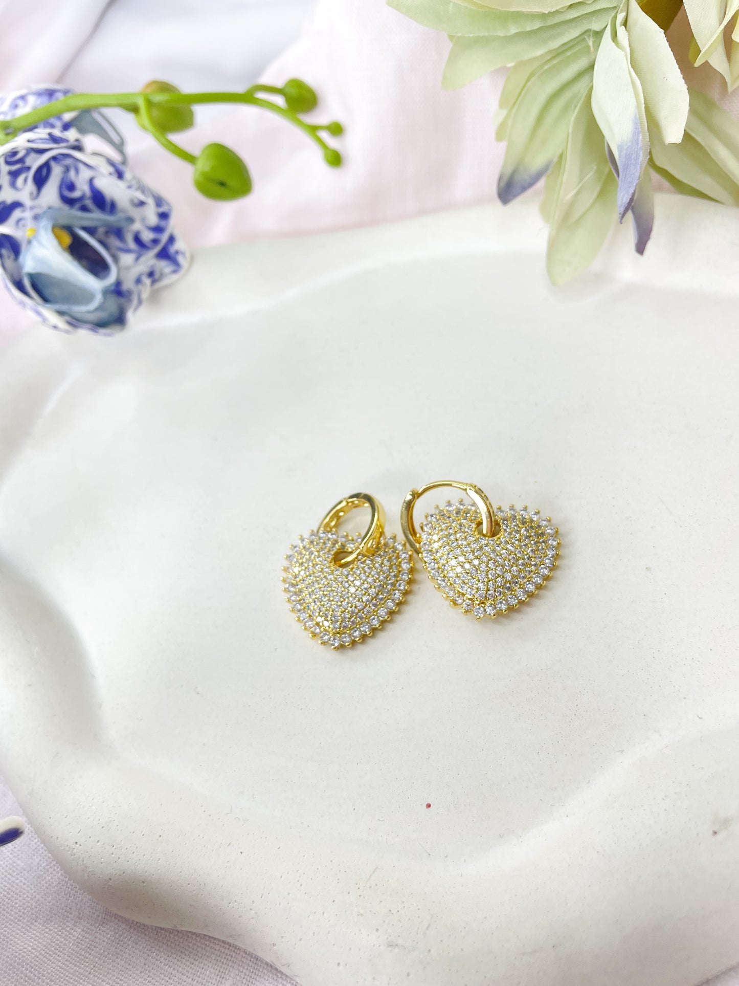 Rosa Shiny Hoop Earrings