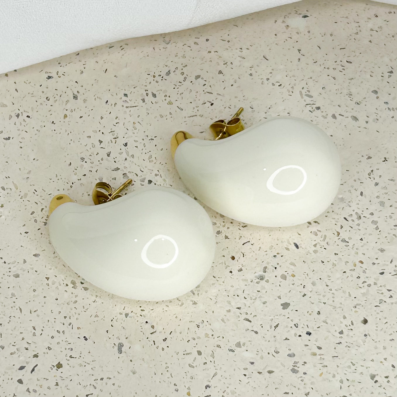 Lilian Colored Drop Stud Earrings