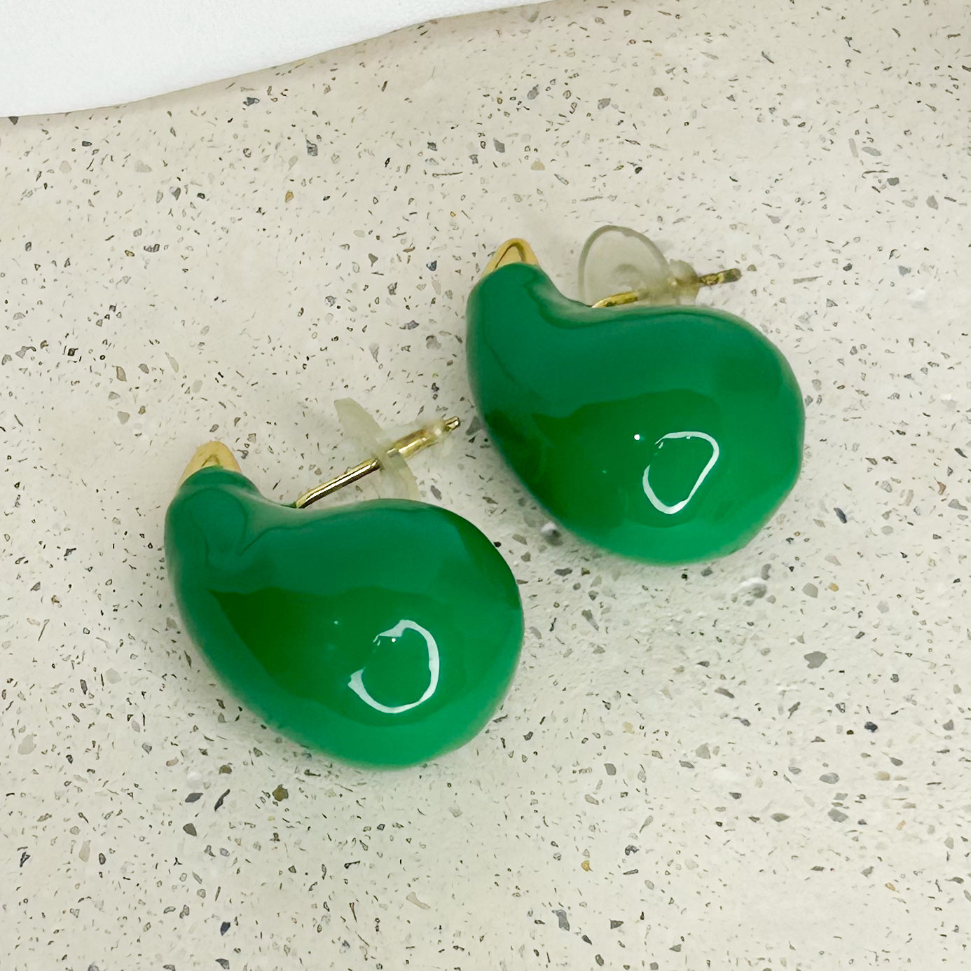Lilian Colored Drop Stud Earrings