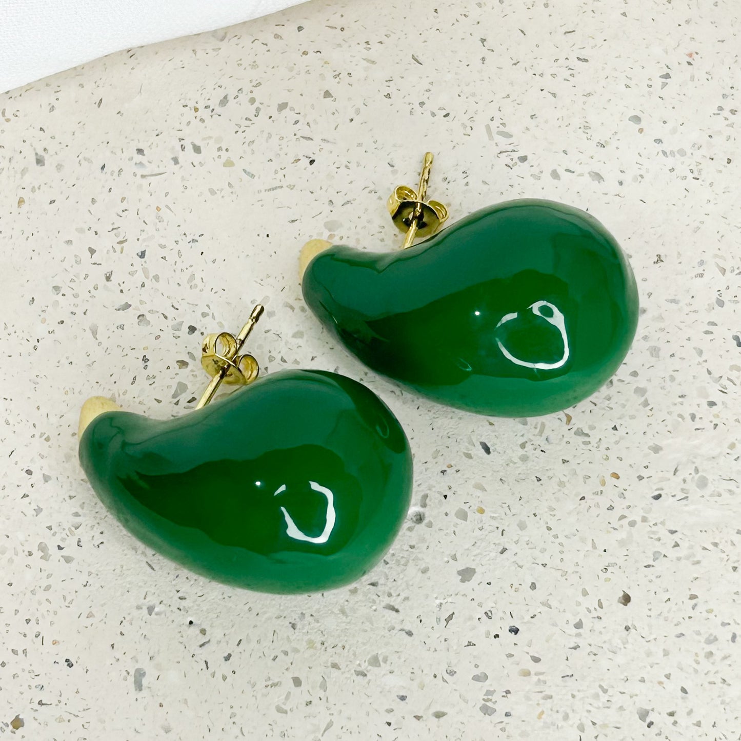 Lilian Colored Drop Stud Earrings