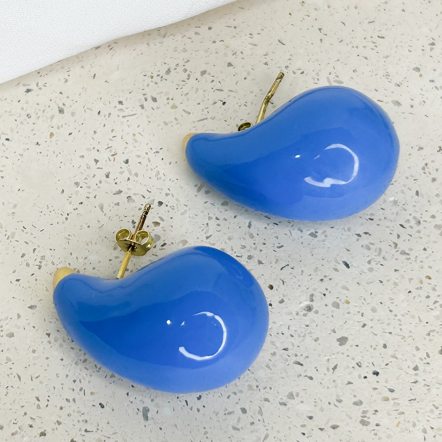 Lilian Colored Drop Stud Earrings