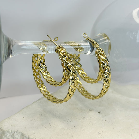 Fanny Gold Stud Earrings