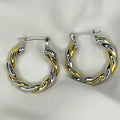 Ruth Silver & Gold Hoop Earrings