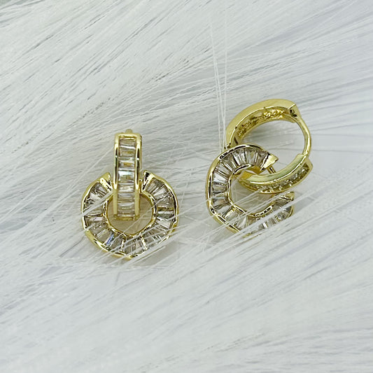 Susannah Shiny Hoops 2n1 Earrings
