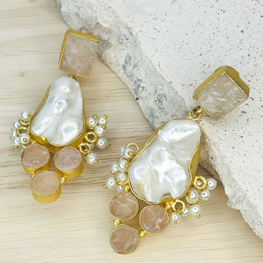 Audrey Pearl Stud Earrings