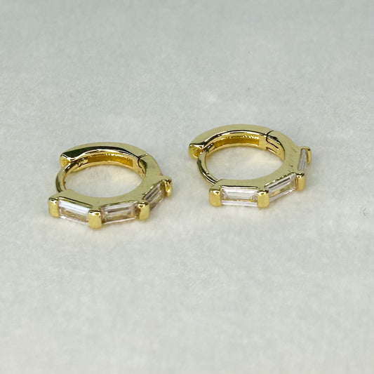 Andy Shiny Huggie Earrings