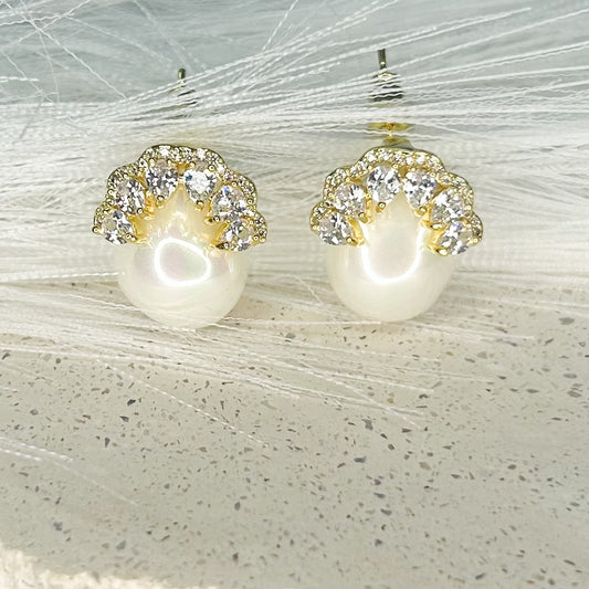Shannon Pearl Stud Earrings