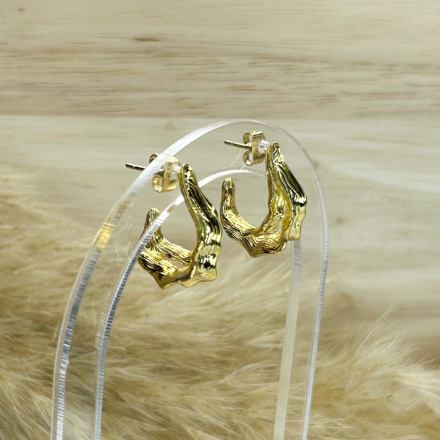 Andra Gold Stud Earrings