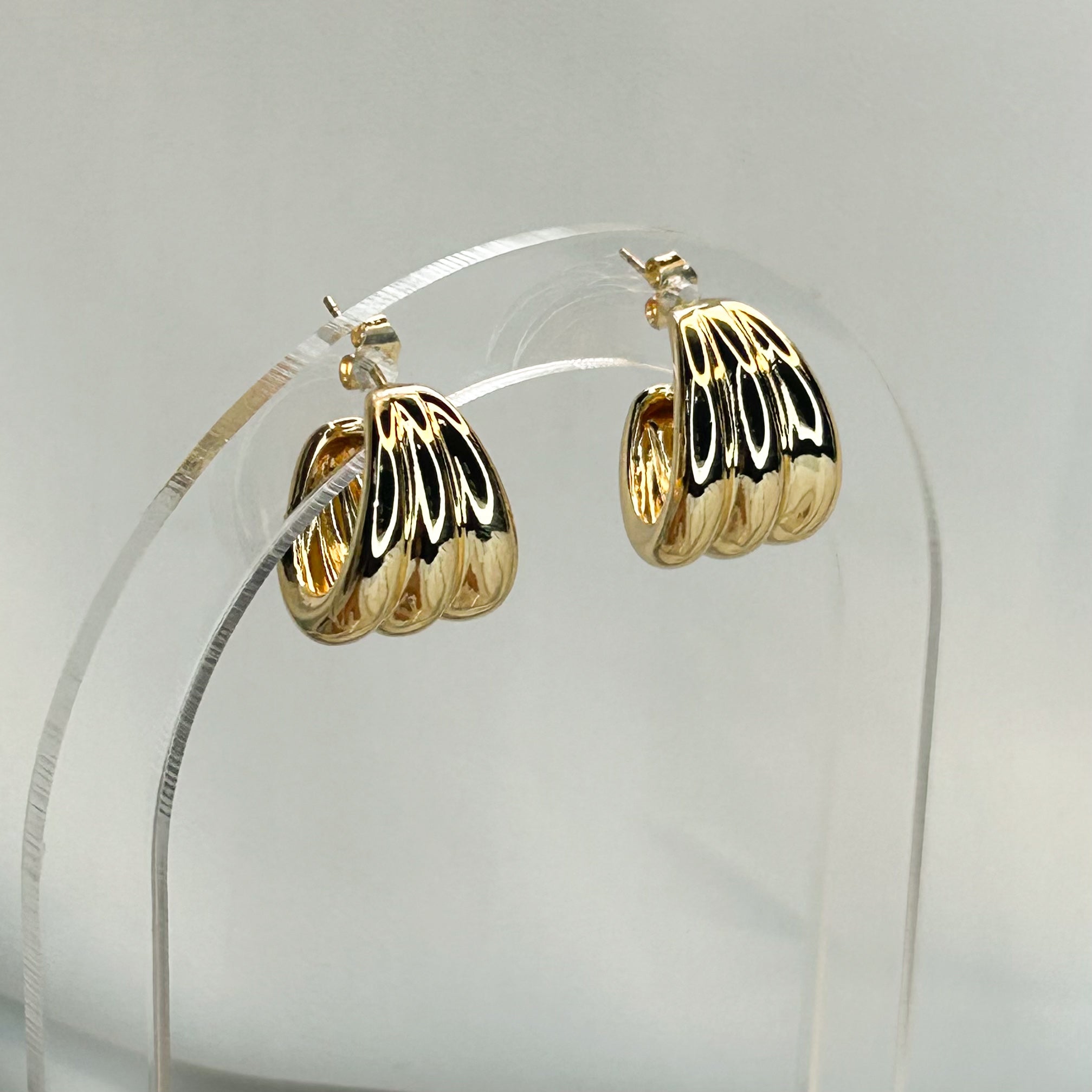 Sakura Gold Stud Earrings