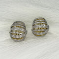 Loraine Silver & Gold Stud Earrings