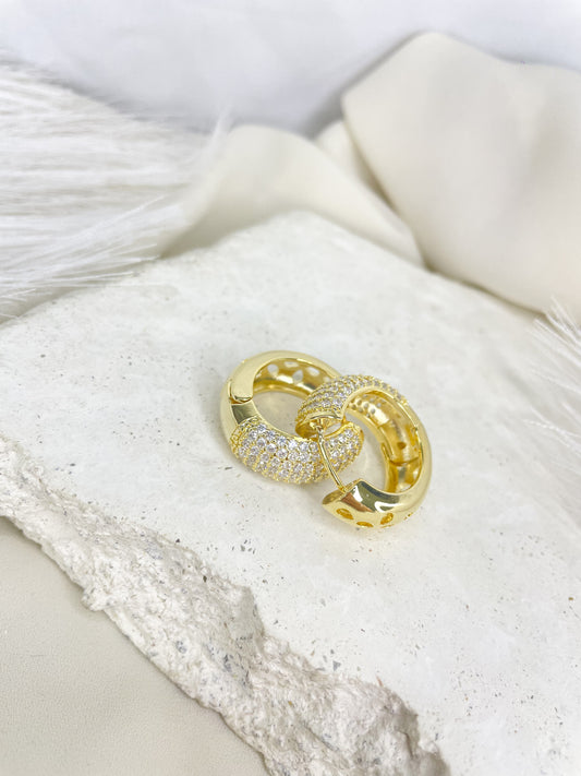 StephShiny Gold Stud Earrings