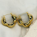 Dahlia Gold Hoop Earrings