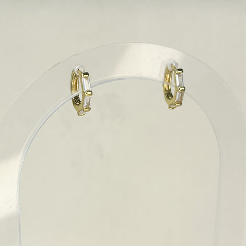 Andy Shiny Huggie Earrings