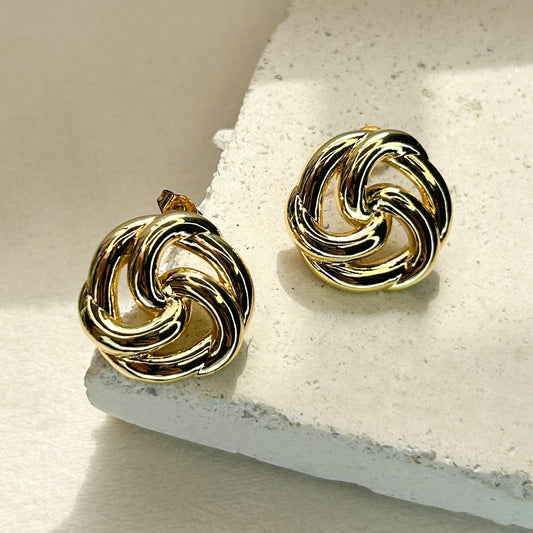 Akia Gold Stud Earrings