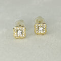 Bleu Shiny Stud Earrings
