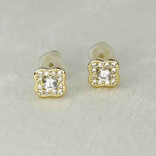 Bleu Shiny Stud Earrings