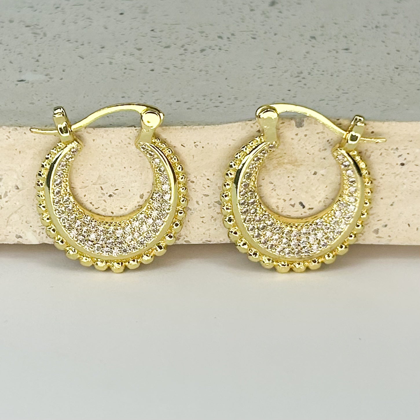 Liesel Shiny Huggie Earrings
