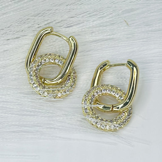 Beth Shiny Huggie 2n1 Earrings