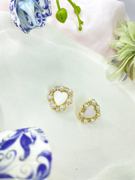 Storm Shiny Gold Stud Earrings