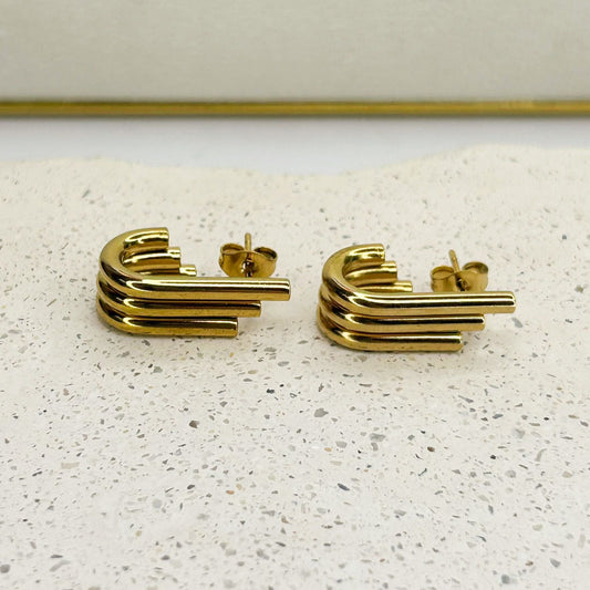 Wendy Gold Stud Earrings