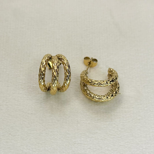 Izara Gold Stud Earrings