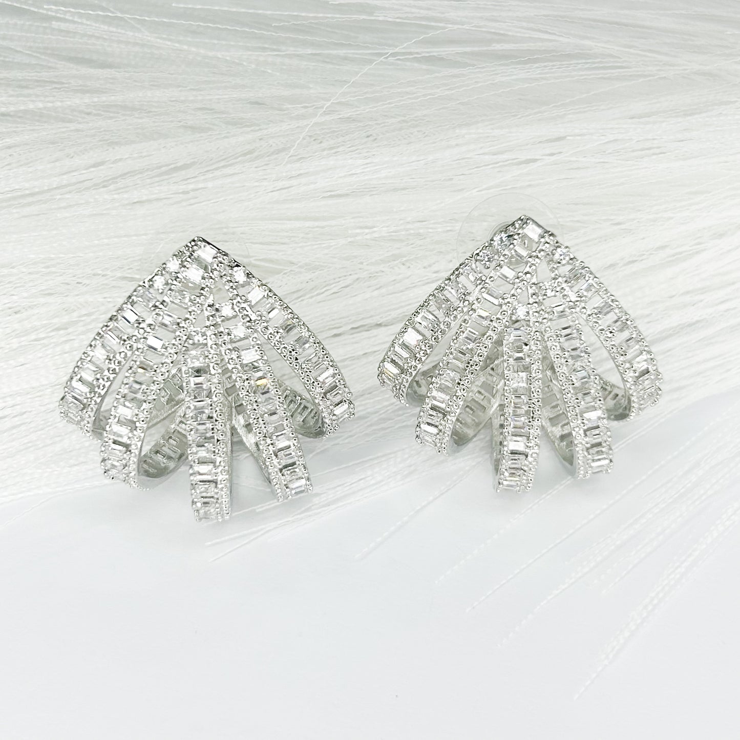 Denisse Silver Stud Earrings