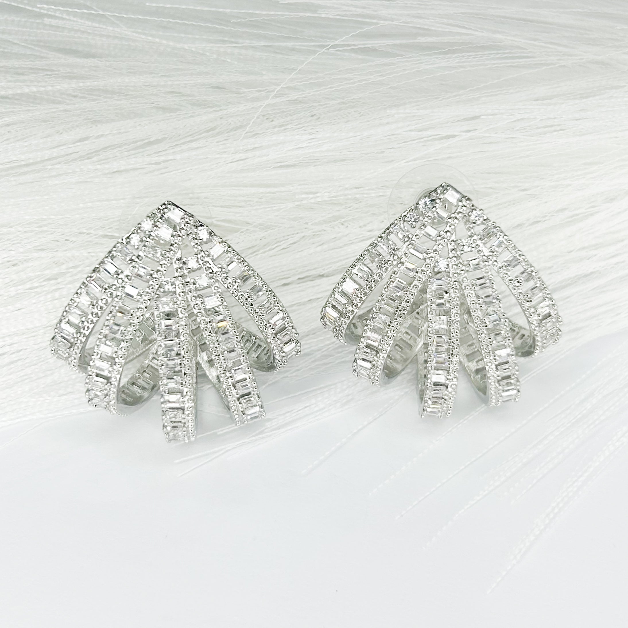 Denisse Silver Stud Earrings