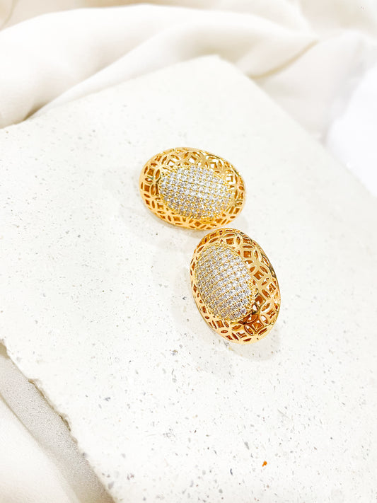 Ivy Gold Stud Earrings