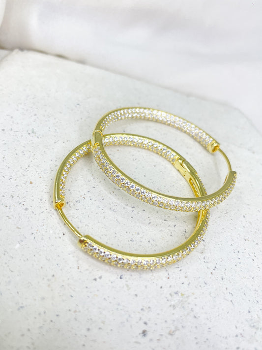 Rage Gold shiny Hoop Earrings