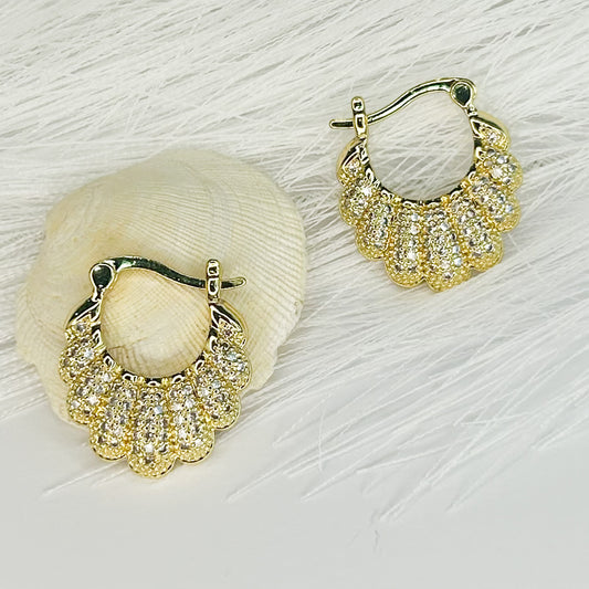 Sadie Shiny Huggie Earrings