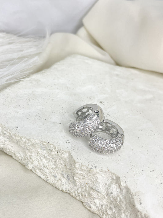 Tina Silver Hoop Earrings