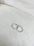 César Silver Hoop Earrings