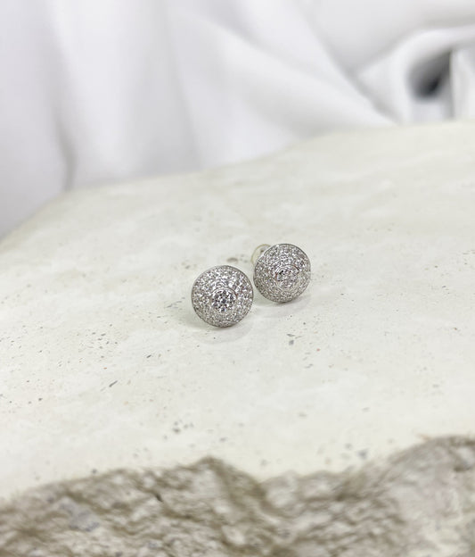 Rocky Silver Stud Earrings