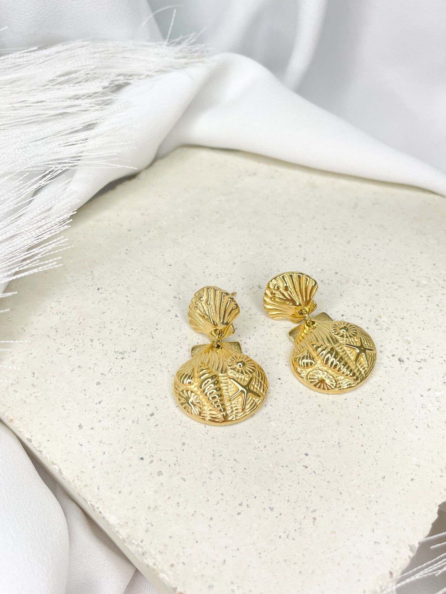 Arena Gold Stud Earrings