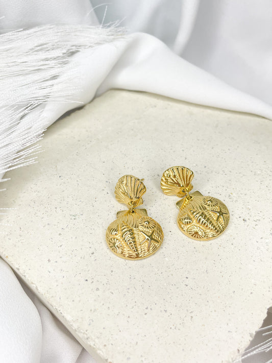 Arena Gold Stud Earrings
